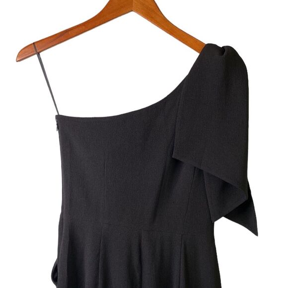 Dress the Population Tiffany One-Shoulder Bow Jumpsuit Sleeveless Stretchy New - Picture 8 of 16